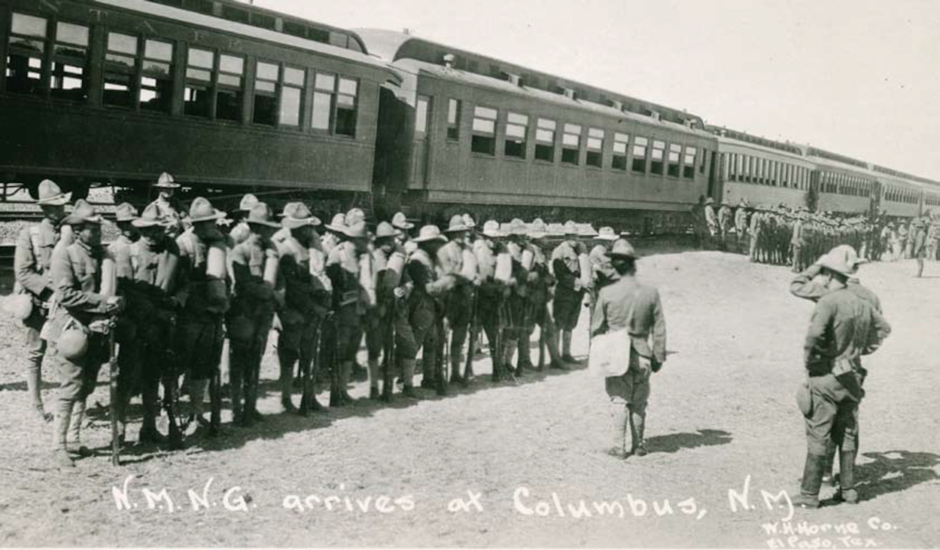 After the disastrous raid on Columbus, New Mexico, by Pancho Villa, the state National Guard sent troops.