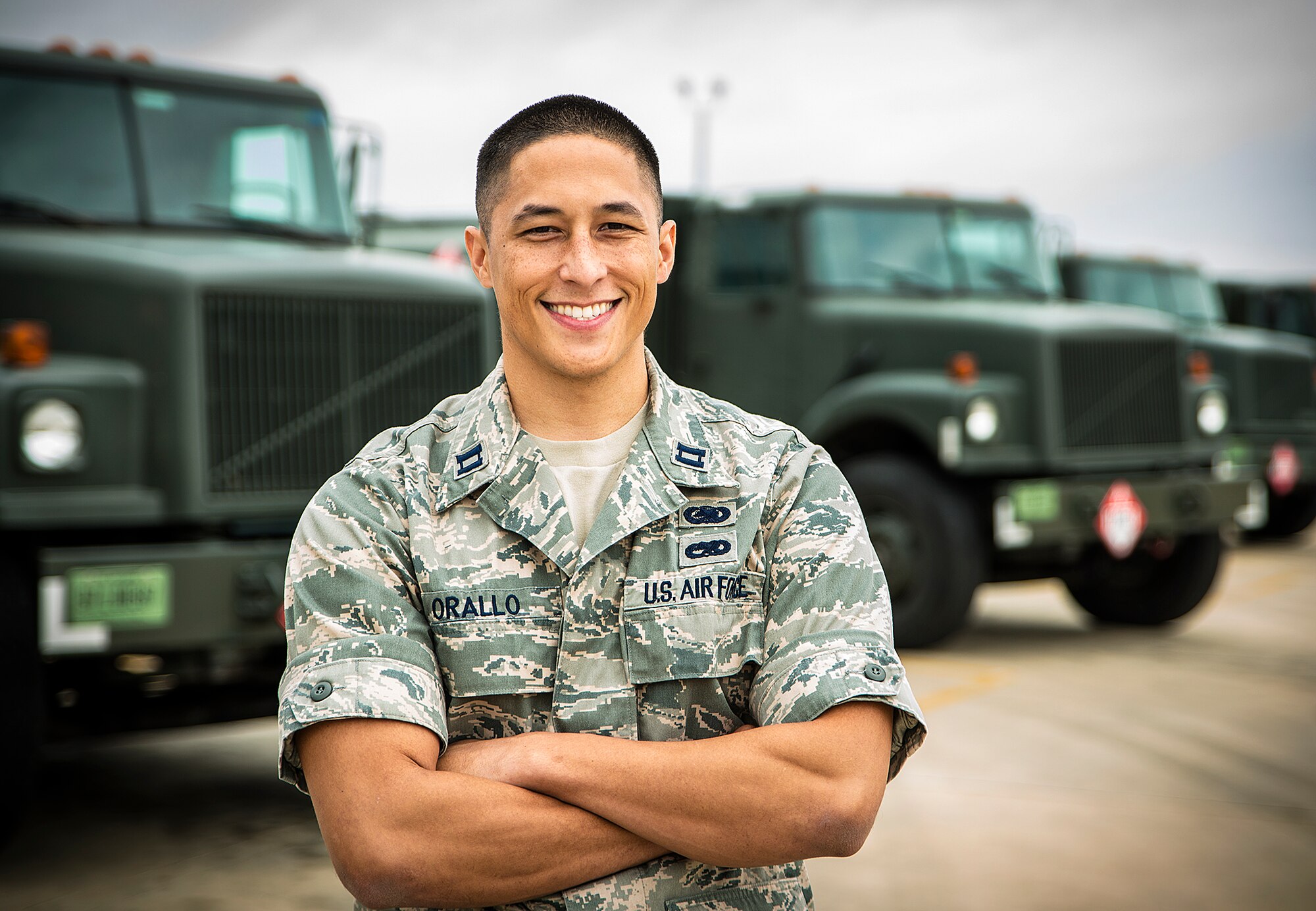 Capt. Robert Orallo III, 433rd Logistics Readiness Squadron fuels flight commander, was the winner of the 2015 Air Force Reserve Command Logistics Readiness Company Grade Officer of the Year award March 2, 2016 at Joint Base San Antonio-Lackland, Texas. Orallo was the CGO of the quarter three years in a row and was selected to the in-residence Squadron Officer School. (U.S. Air Force photo by Benjamin Faske) (released)