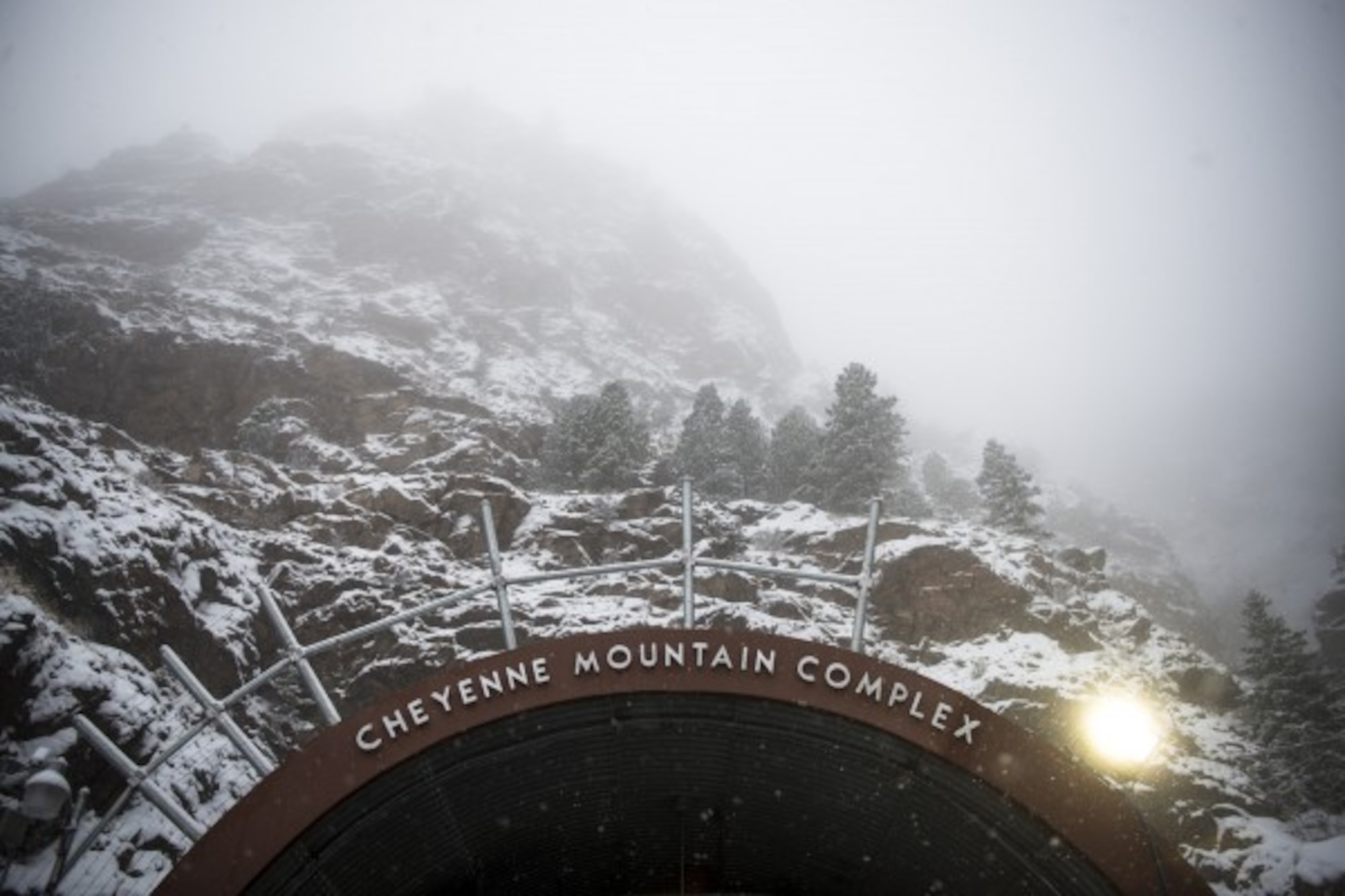 CHEYENNE MOUNTAIN AIR FORCE STATION, Colo. - Cheyenne Mountain Complex is a military installation and nuclear bunker located at the Cheyenne Mountain Air Force Station in Colorado Springs, Colorado. (Photo by Staff Sgt. Andrew Lee )