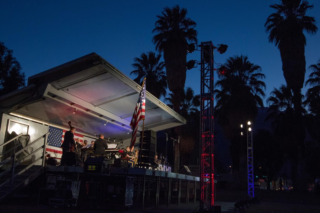 The Jazz Ambassadors play their first show in California of their spring concert tour March 9, in Palm Springs, Calif. The Jazz Ambassadors is the U.S. Army’s official touring big band and are currently touring the western U.S. (U.S. Army photo by Sgt. 1st Class Joshua Johnson)