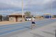 Staff Sgt. Christian Enriquez, 944th Fighter Wing Det. 1 Maintenance, F16 avionics craftsman, ran into the Luke AFB history books today.  Running 1.5 miles in 8:10 secured his success of beating the current record of 8:24 which was set at Luke on June 25, 2014. Originally from Chicago Ill., Enriquez began running 13 years ago as a freshman in high school and said it has always been something that he is good at. (U.S. Air Force Photo by Tech. Sgt. Barbara Plante)
