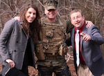 Marine Capt. Anthony Ripley, science and technology lead at the U.S. Marine Corps Expeditionary Energy Office, wears the Joint Infantry Company Prototype (JIC-P) system featuring bionic and solar power that enables Marines and Soldiers to patrol longer without resupply. Flanking Ripley are JIC-P lead engineers Sara Lohmann, holding the solar panel, and Eric South, who holds the vest power manager. The Business Intelligence Group (BIG) recently selected JIC-P for the 2016 BIG Innovation Award. BIG awardees are recognized for innovations that are making major impacts in today’s world. Meanwhile, 3,000 business leaders selected the project as a "best of the best" finalist for the 2016 Edison Awards, a program that honors the most innovative new products, services, and business leaders across the globe. Award winners will be announced and ranked on April 21 at the Edison Awards Annual Gala in New York City.