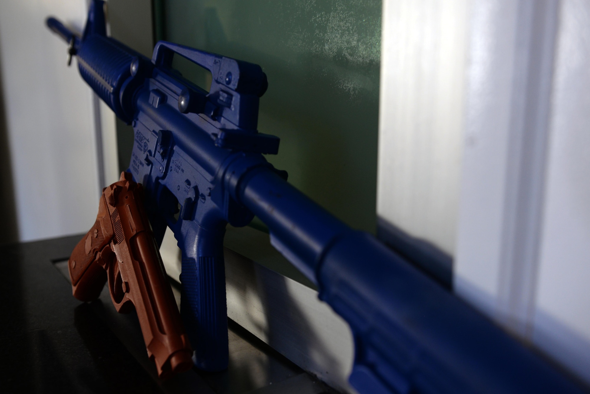 Team Seymour Airmen underwent an expeditionary active shooter training exercise, March 3, 2016 at Seymour Johnson Air Force Base, North Carolina. The training is given every Thursday at 8 a.m. and 1 p.m. teaching Airmen how to defend and exit buildings properly in the event of an active shooter. (U.S. Air Force photo/Airman 1st Class Ashley Williamson)
