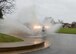 A vehicle pushes through heavy water amid flash flood conditions at Barksdale Air Force Base, La., March 9, 2016. (U.S. Air Force photo/Airman 1st Class Curt Beach)