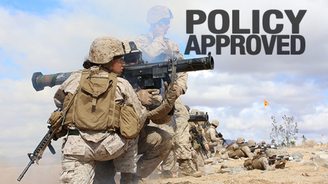 Secretary of Defense Ash Carter approved the Marine Corps’ Force Integration Implementation Plan, which systematically opens all military occupational specialties, March 10, 2016. This systematic plan is conditions-based and event-driven, with many actions occurring in the first 12 months. 