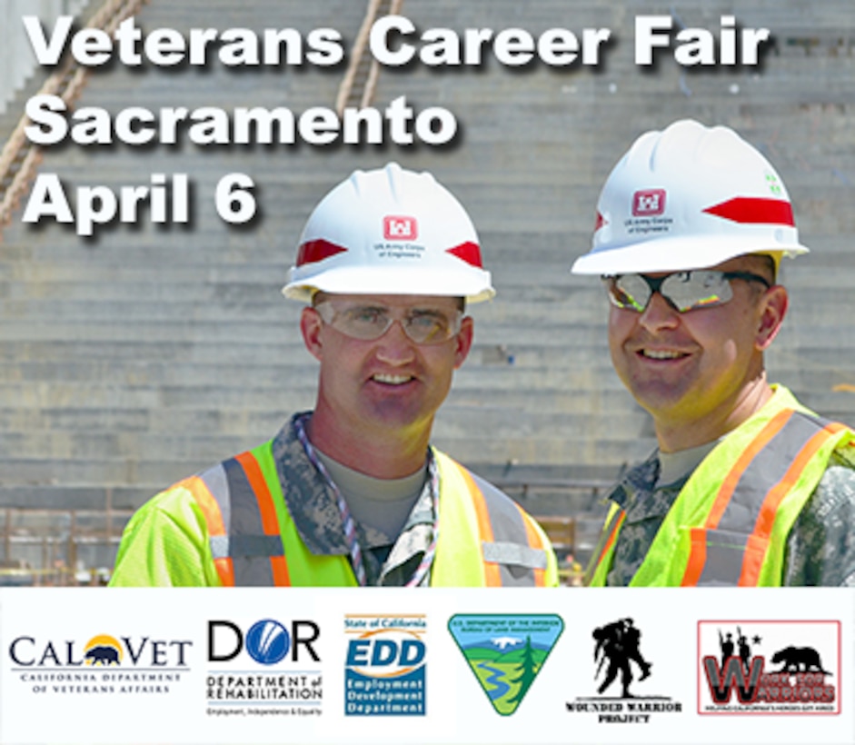 Serving those who have served America, the Sacramento District will host a career fair for U.S. Veterans April 6, 2016, in Sacramento. Click below for event details.
