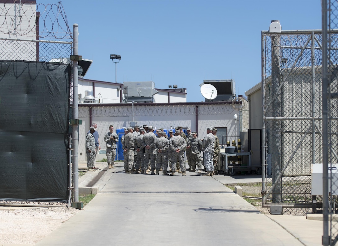 Marine Corps Gen. Joseph F. Dunford Jr., chairman of the Joint Chiefs of Staff, visits Joint Task Force Guantanamo, Cuba, March 9, 2016, to learn about  the detention facility and talk with service members who support the mission. DoD photo by Navy Petty Officer 2nd Class Dominique A. Pineiro