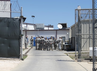 Marine Corps Gen. Joseph F. Dunford Jr., chairman of the Joint Chiefs of Staff, visits Joint Task Force Guantanamo, Cuba, March 9, 2016, to learn about  the detention facility and talk with service members who support the mission. DoD photo by Navy Petty Officer 2nd Class Dominique A. Pineiro