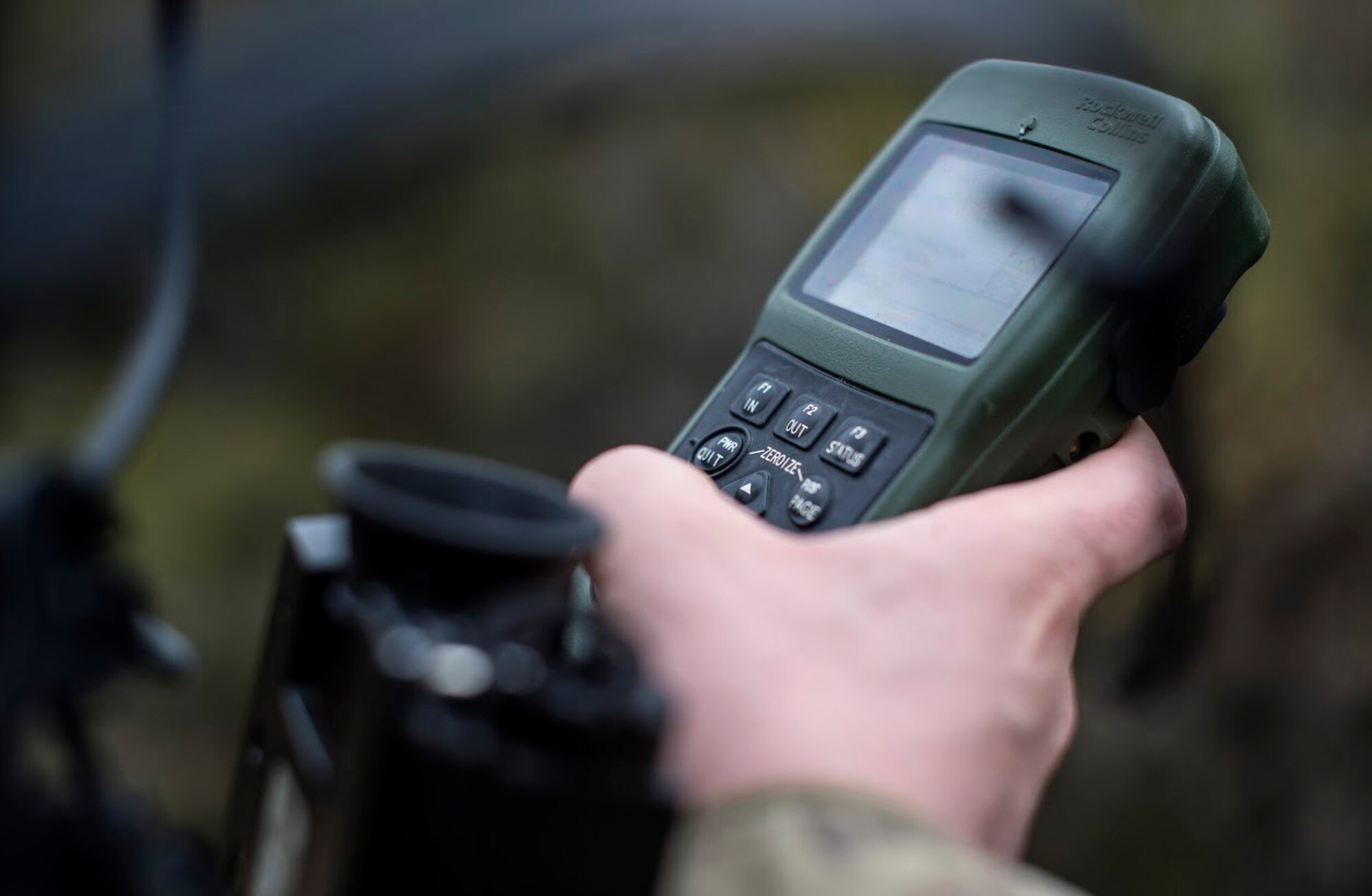 A joint terminal attack controller enters coordinates into a GPS as part of a JTAC training exercise during exercise Serpentex 16, March 9, 2016. Approximately 200  Airmen, including JTACs from the 2nd Air Support Operations Squadron, from Vilseck, Germany are participating in the an annual exercise held at NATO’s tactical training center and the French Air Force’s Air Base 126 Solenzara, France. (U.S. Air Force/Staff Sgt. Sara Keller)