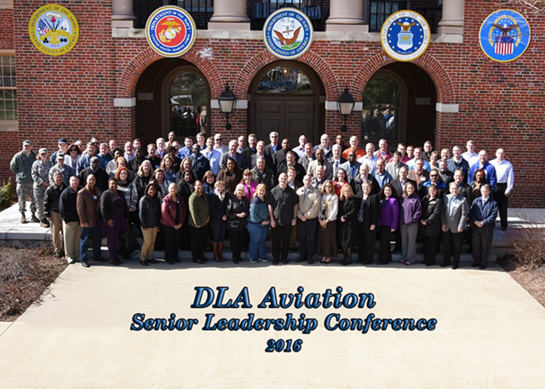 DLA Aviation's Senior Leaders Conference took place March 1-3, 2016 on Defense Supply Center Richmond, Virginia.  The activity’s senior leadership from across the country met to refine and refresh goals, and to develop a collaborated vision for effective leadership strategies, integrity, innovative thinking, accountability, removing barriers and resiliency.
