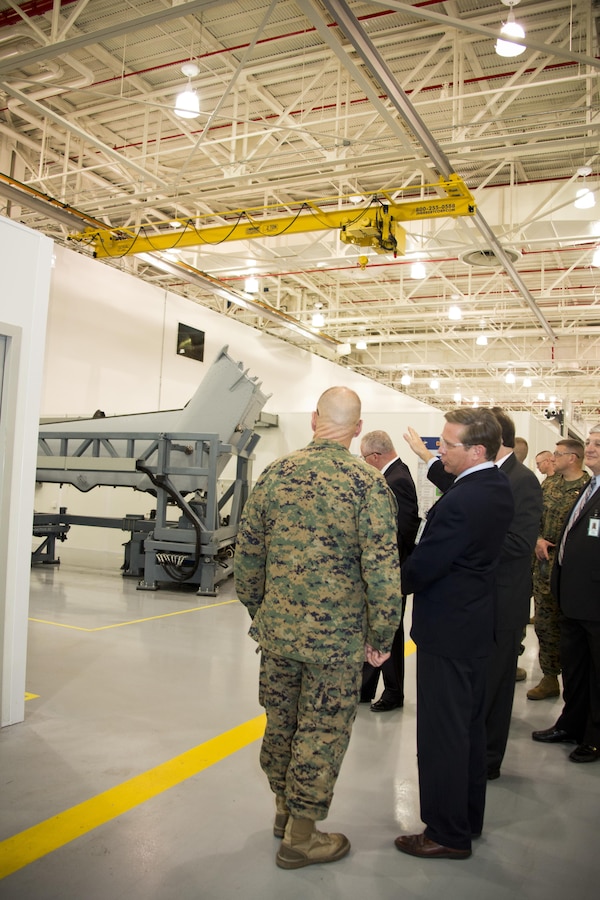 Commandant of the Marine Corps Gen. Robert B. Neller listens to a brief during a tour at Sikorsky Aircraft Corporation, Jupiter, Fla., March 8, 2016. Neller visited the facility to get an overview of the CH-53K King Stallion aircraft program and visit Marines. (U.S. Marine Corps photo by Staff Sgt. Gabriela Garcia/Released)