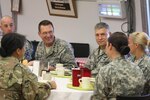Air Force Lt. Gen. Joseph L. Lengyel, vice chief of the National Guard Bureau, visited deployed National Guard troops, March 6, 2016, at the Camp Bulkeley Lyceum, at U.S. Naval Station Guantanamo Bay, Cuba.