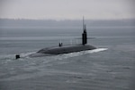 PUGET SOUND, Wash. (March 13, 2016) - The Ohio-class ballistic-missile submarine USS Kentucky (SSBN 737) departs Naval Base Kitsap-Bangor for the boat's first strategic deterrent patrol since 2011. The boat recently completed a 40-month Engineered Refueling Overhaul, which will extend the life of the submarine for another 20 years. (U.S. Navy photo by Mass Communication Specialist 2nd Class Amanda R. Gray/Released)