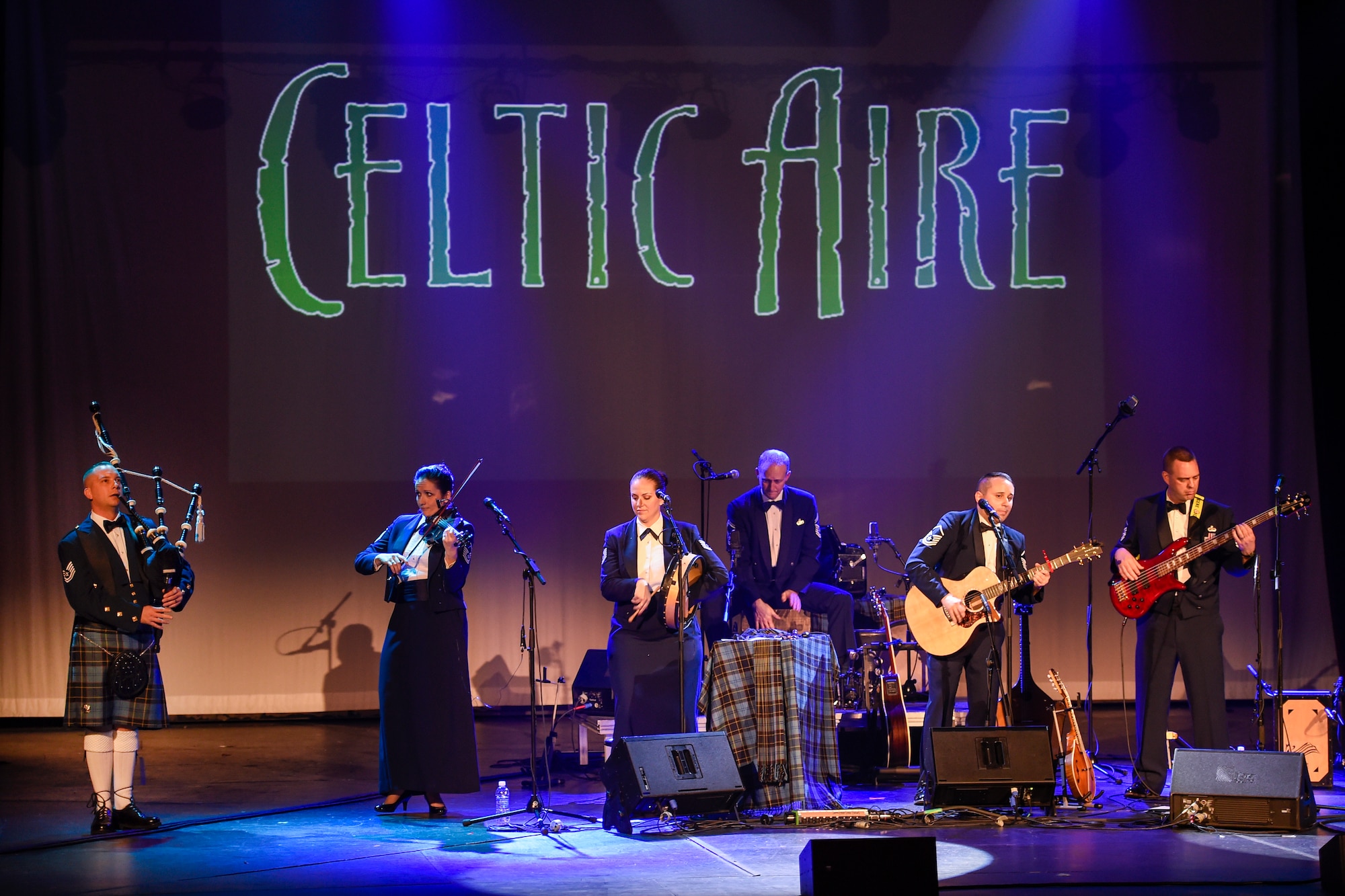 The United States Air Force Band’s Celtic Aire performs at the Wichita Falls Performing Arts Centre in Wichita Falls, Texas, March 11, 2016. This show was part of a North Texas tour from March 4 – 12. (U.S. Air Force photo by Senior Airman Ryan J. Sonnier/RELEASED)