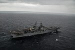 U.S. Marine MV-22 prepares to land on the USS Boxer after conducting flight operations in preparation for exercise Ssang Yong, Republic of Korea, March 9, 2016. Ssang Yong is a biannual combined amphibious exercise conducted by forward-deployed U.S. forces with the Republic of Korea Navy and Marine Corps, Australian Army and Royal New Zealand Army Forces in order to strengthen our interoperability and working relationships across a wide range of military operations – from disaster relief to complex expeditionary operations.(U.S. Marine Corps photo by Sgt. Hector de Jesus/RELEASED)