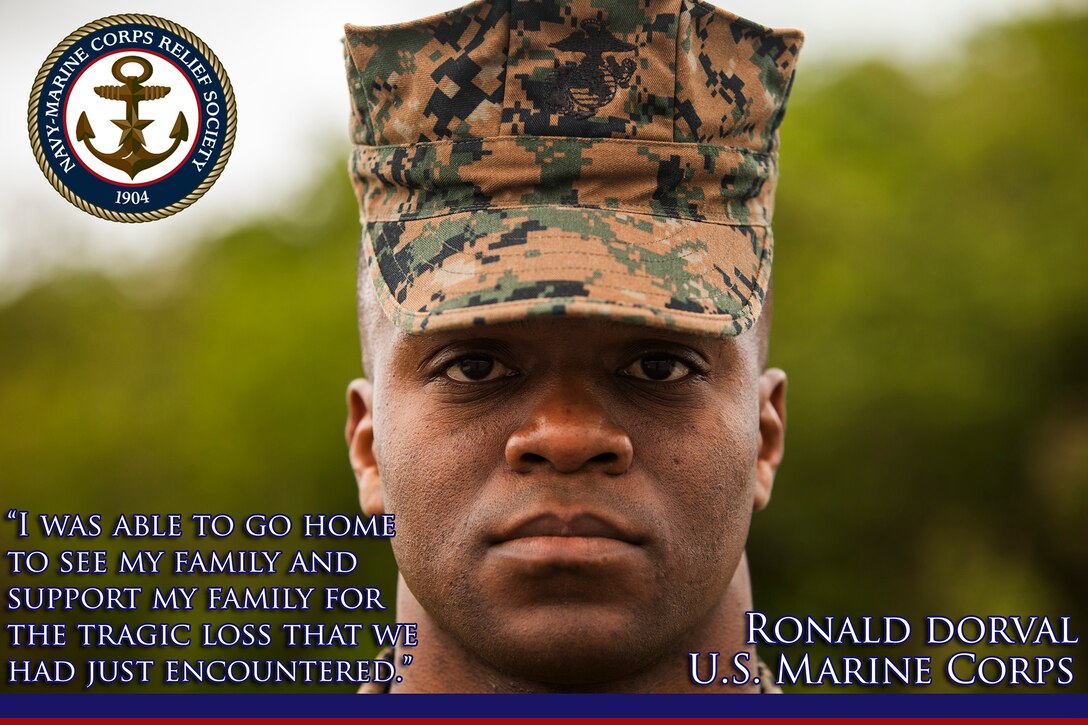 Gunnery Sergeant Ronald Dorval, a career planner with 4th Marine Regiment, 3rd Marine Division, serving in Okinawa, Japan, tells his story about how the Navy Marine Corps Relief Society helped support him when he lost his mother. Dorval's hometown is Miami, Florida.