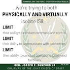 According to Secretary of Defense Ash Carter, cyber efforts are being used, particularly in Syria, to disrupt ISIL's command and control operations, cause the terrorists to lose confidence in their networks and to interrupt their ability to control the population and the economy. 

Read more: 
Carter Highlights Momentum in ISIL Fight: http://www.defense.gov/News-Article-View/Article/682010/carter-highlights-momentum-in-isil-fight 

Full transcript:
http://www.defense.gov/News/News-Transcripts/Transcript-View/Article/682341/department-of-defense-press-briefing-by-secretary-carter-and-gen-dunford-in-the