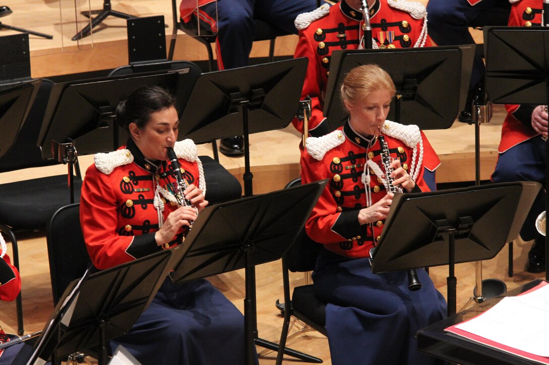 On March 14, 2016, the Marine Band performed a concert titled "Double Feature: Music of Adventure, Danger and Drama on the Silver Screen" at the Music Center at Strathmore in North Bethesda, Md. The program included music from the films Out of Africa, Lincoln, The Sea Hawk, and Star Wars: The Force Awakes. Complete program: http://www.marineband.marines.mil/Portals/175/Docs/Programs/160314.pdf (U.S. Marine Corps photo by Master Sgt. Amanda Simmons/released)