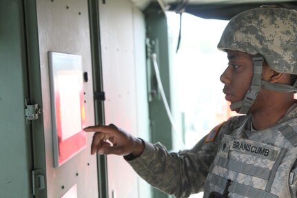 U.S. Army Spc. Devon Branscumb, a shower/laundry and clothing repair specialist assigned to the 1008th Quartermaster Company, operates a Laundry Advanced System (LADS) to wash Soldiers’ laundry in support of the Combat Support Training Exercise (CSTX) “Arctic Lightning” at Joint Base McGuire-Dix-Lakehurst, N.J., March 13, 2016. The 1008th Quartermaster Company supports other units participating in the 21-day exercise by providing fresh laundry and hot showers at the various training sites.