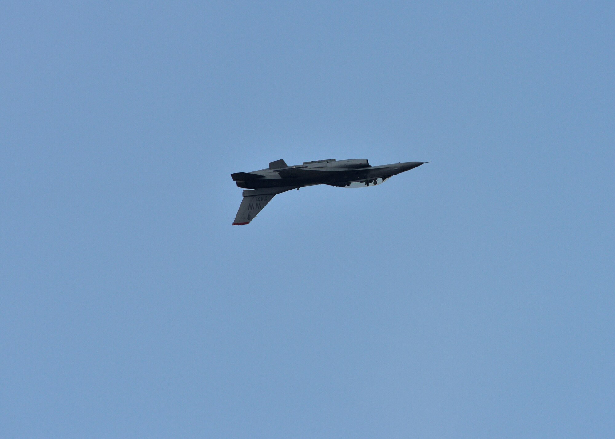 U.S. Air Force Capt. Richard Smeeding, the incoming pilot with the Pacific Air Forces’ F-16 Demonstration Team, performs an inverted maneuver at Misawa Air Base, Japan, March 10, 2016. Pilots selected to become a part of the demonstration team must hold the title of flying instructor and possess superior flying skills before qualifying. (U.S. Air Force photo by Senior Airman Deana Heitzman)
