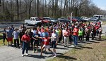 Defense Logistics Agency employees celebrate Warrior Wednesday with a fun walk/run March 16, 2016 on Defense Supply Center Richmond, Virginia.