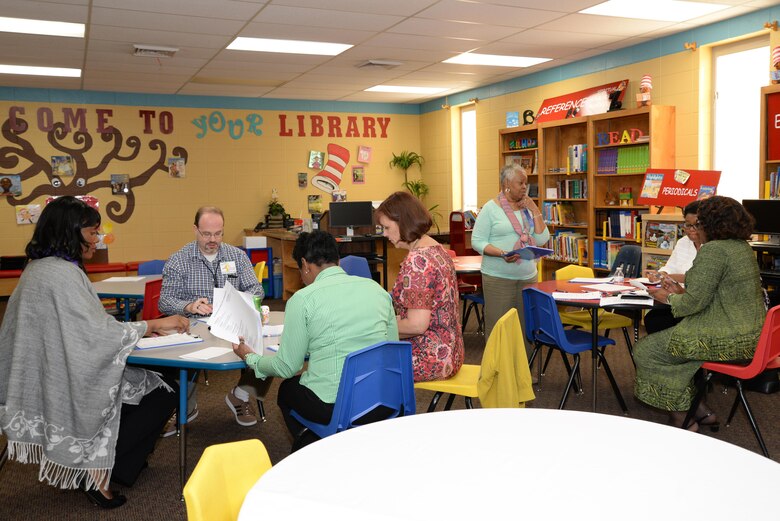 U.S. Army Engineering and Support Center, Huntsville had six employees participate in the First Baptist Child Development Center & Academy science fair March 17. Volunteers judged more than 95 group and individual projects that were created by students in pre-kindergarten through fifth grade.