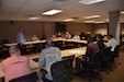 Mr. James Balocki, United States Army Reserve Command’s executive officer and director, services and installations, addresses Soldier and Civilians of the Army Reserve Sustainment Command and the Deployment Support Command during a town hall meeting. Balocki spent the day learning about their capabilities and mission support. 