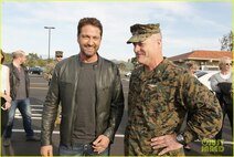 Hollywood star Gerard Butler visited Camp Pendleton, where he screened his new movie, "London Has Fallen," in with military and their families. Butler, escorted by Col. Ian R. Clark and Lt. Col. David Fairleigh, said the troops have always been big supporters of his movies, and this visit was about honoring our real-life heroes .