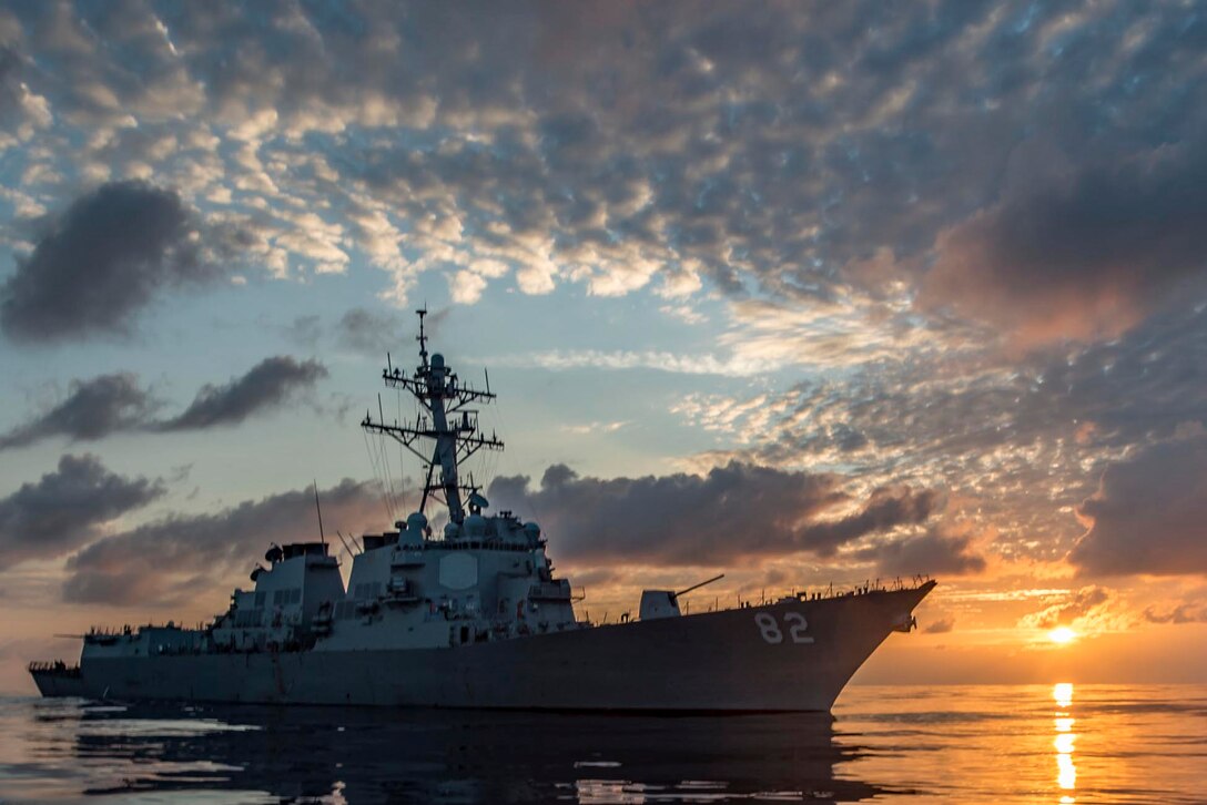 The USS Lassen patrols the eastern Pacific Ocean, March 10, 2016. The guided-missile destroyer is supporting Operation Martillo, a joint operation with the U.S. Coast Guard and partner nations within the 4th Fleet area of responsibility. Navy photo by Petty Officer 2nd Class Huey D. Younger Jr.