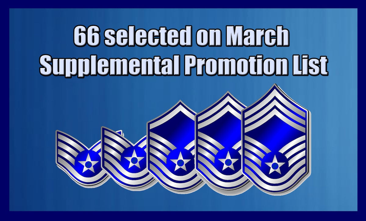 66 on March supplemental promotion list > Air Force's Personnel Center