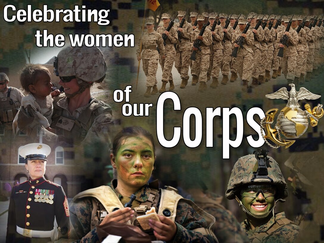 The month of March is designated as Women’s History Month where women are recognized for their accomplishments and progression in society. Out of the approximately 183,000 active duty Marines, only about 14,100 are women making up only about 7.7% of the Marine Corps, according to Department of Defense statistics. (U.S. Marine Corps Photo-Illustration by Cpl. Brittany A. James/Released)