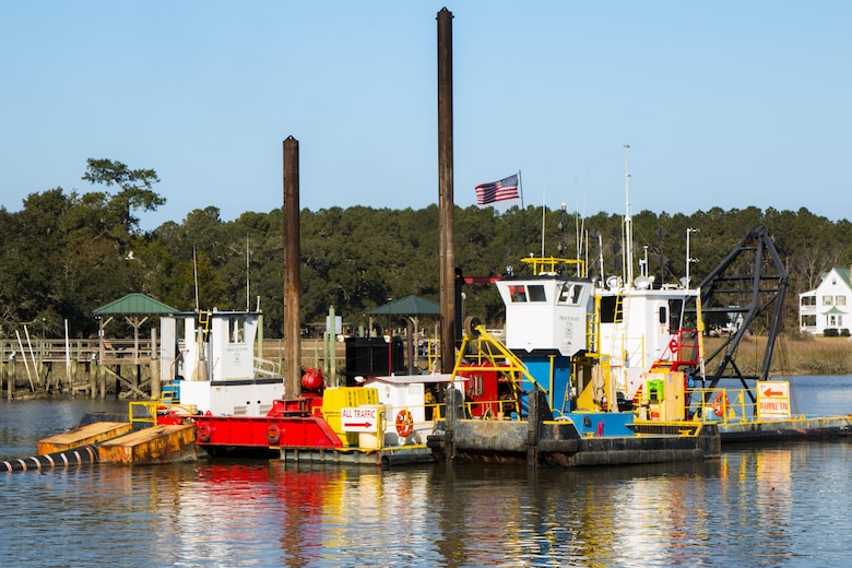 The Charleston District recently completed the dredging of Breach Inlet and Jeremy Creek, two critical reaches in the Atlantic Intracoastal Waterway.