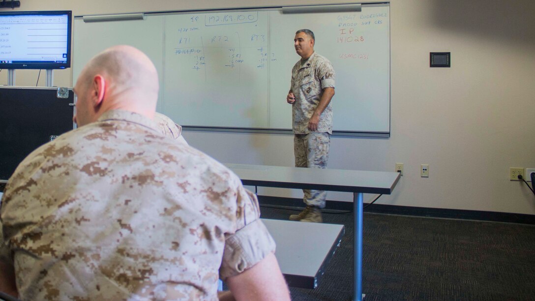 Students get classroom instruction from active duty operators and repairmen that have been certified as instructors.