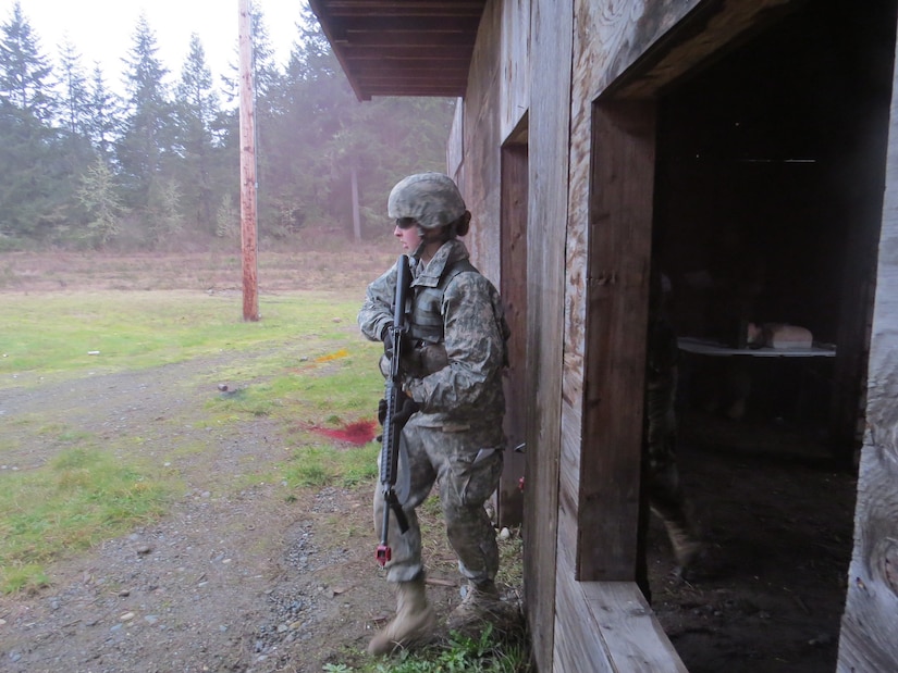 Spc. Christine Holzwarth of Billings, Mont., was the sole female Soldier in the 364th ESC Best Warrior Competition held at JBLM March 2-5. Holzwath advanced from the 652nd Regional Support Group’s competition held earlier this year in Helena, Mont. The BWC shows that the Soldiers of 364th ESC are committed to the warrior ethos and stand ready, trained and able to defeat the enemies of the United States.