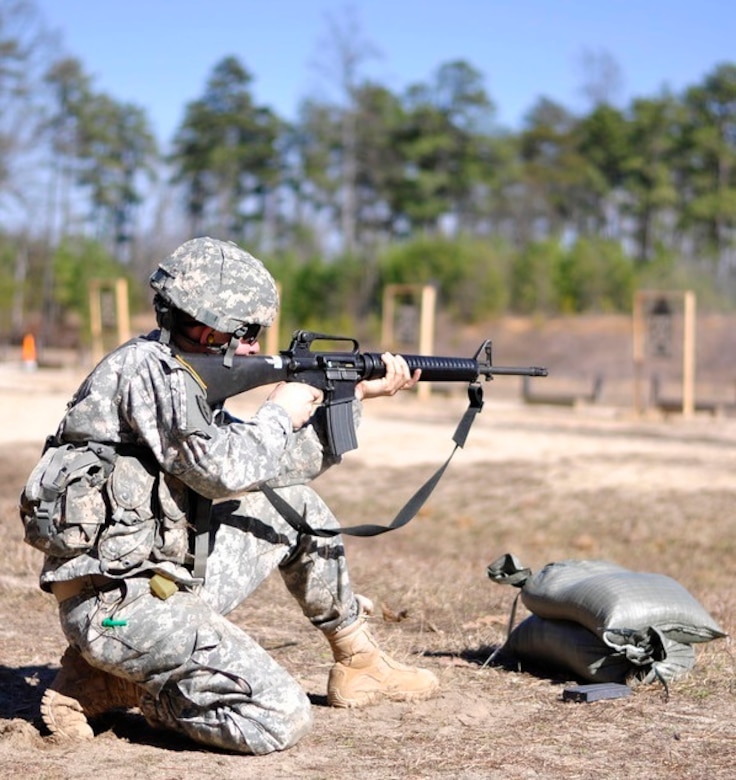 U.S. Army Reserve Soldiers competing in this year's combined 310th ESC and 3rd Transportation Brigade's Best Warrior Competition, held at Fort A.P. Hill, Va., Feb. 26 through March 2. Day two included the M9 and M16 range, followed by day and night land navigation. The annual six-day competition tests enlisted and non-commissioned officer competitors on their ability to perform Army Warrior tasks in a variety of events.