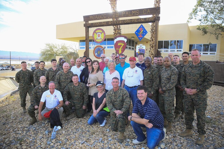 ‘Magnificent Seventh’ hosted Palm Desert City Council, Chamber of Commerce, and the 1st Marine Division Association, Desert Cities Mitchell Paige Medal of Honor Chapter aboard the Combat Center for a day of ceremony and training, March 9, 2016. (Official Marine Corps Photo by Cpl. Julio McGraw/Released)