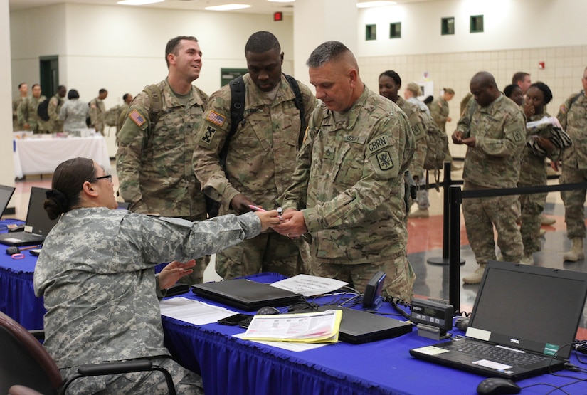 More than 100 Soldiers with the 366th Chemical Company, 457th Chemical Battalion, 415th Chemical Brigade, 76th Operational Response Command, returned from a nine-month deployment to Kuwait Tuesday morning.
