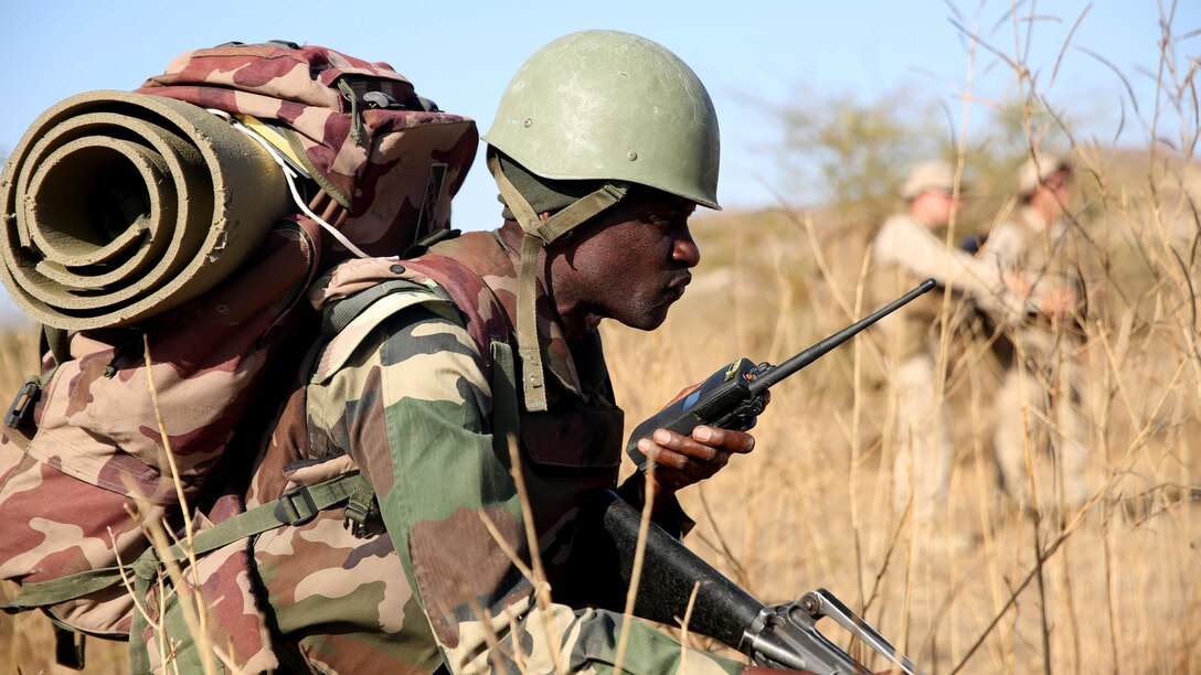 Senegalese soldiers completed a month-long training exercise with U.S. Marines, March 18, at a military training facility in Thies, Senegal. U.S. Marines with Special-Purpose Marine Air-Ground Task Force Crisis Response-Africa, trained their counterparts with Senegal’s Compagnie Fusilier de Marin Commando, or COFUMACO, in infantry tactics, making this the 10th training engagement the forces. In an effort to combat illicit trafficking in the region, the Marines were in Senegal at the request of the host nation government in coordination with the U.S. Embassy in Dakar. The Marines trained with the COFUMACO in Toubacouta in the southern part of the country for two weeks before moving up to Thies. 