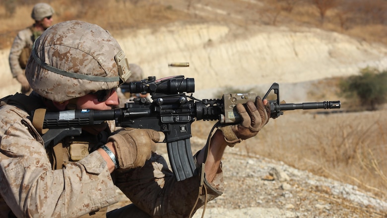 Senegalese soldiers completed a month-long training exercise with U.S. Marines, March 18, at a military training facility in Thies, Senegal. U.S. Marines with Special-Purpose Marine Air-Ground Task Force Crisis Response-Africa, trained their counterparts with Senegal’s Compagnie Fusilier de Marin Commando, or COFUMACO, in infantry tactics, making this the 10th training engagement the forces. In an effort to combat illicit trafficking in the region, the Marines were in Senegal at the request of the host nation government in coordination with the U.S. Embassy in Dakar. The Marines trained with the COFUMACO in Toubacouta in the southern part of the country for two weeks before moving up to Thies. 