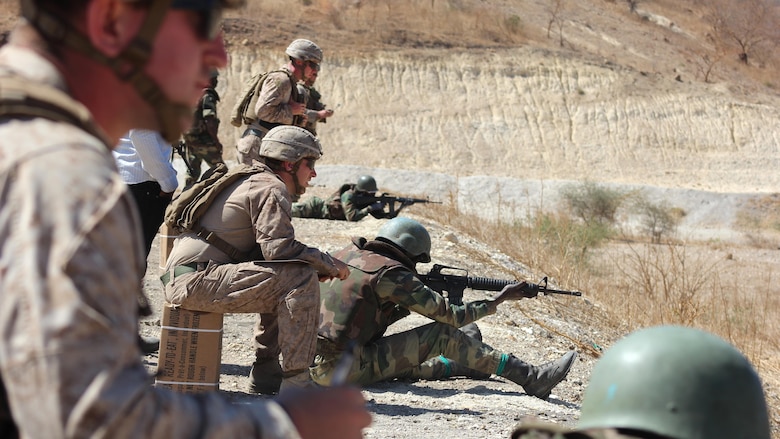 Senegalese soldiers completed a month-long training exercise with U.S. Marines, March 18, at a military training facility in Thies, Senegal. U.S. Marines with Special-Purpose Marine Air-Ground Task Force Crisis Response-Africa, trained their counterparts with Senegal’s Compagnie Fusilier de Marin Commando, or COFUMACO, in infantry tactics, making this the 10th training engagement the forces. In an effort to combat illicit trafficking in the region, the Marines were in Senegal at the request of the host nation government in coordination with the U.S. Embassy in Dakar. The Marines trained with the COFUMACO in Toubacouta in the southern part of the country for two weeks before moving up to Thies.