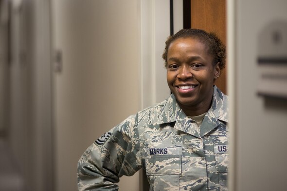 "I've been to nine different bases but what has been most memorable was my time coaching basketball. I played until I got hurt then I picked up coaching. I started coaching the men's basketball team in 2009. I was the first female African American coach at Spangdahlem. They always doubted that I could coach a men's basketball team but every time we went to a tournament we won. The first year we got to Moody I coached my son's team but I had to quit because I was worried I was being too aggressive and competitive."

(U.S. Air Force Tech. Sgt. Myisha Marks from the 23d Wing Equal Opportunity office)