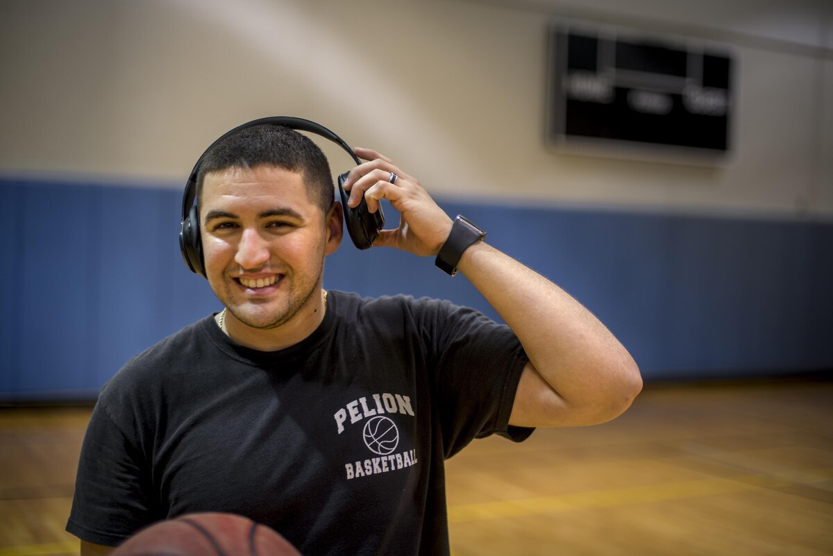 “I enjoy basketball and working out in my free time. I have a three-month old daughter who started the at Child Development Center today so I’m just shooting some hoops. The hardest part of being a new dad is definitely sleep – well, trying to get sleep. Oh, and it’s expensive. It’s a lot more responsibility, but the best part is spending time with my daughter and watching her grow. My job is a good trade to have and the schedule allows me more time to spend with her. I get to see her every day. She’s just starting to sit up on her own and she’s giggling more.”

(Airman 1st Class Dominick Stogner, HVAC apprentice from the 23d Civil Engineer Squadron)