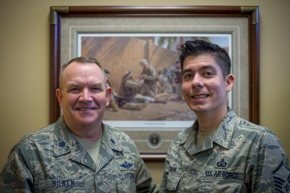 "Spirituality is transcendent in nature. We understand that not everyone see themselves in the same way on a spiritual plane but the way we see spirituality suggests it taps into the very essence of life. There is something about the spiritual nature of a person that invariably affects their resiliency and we see our role as very vital to the strength and well-being of all our Airmen."

"Oh, without a doubt working with people who are in a crisis, on a one-on-one and seeing a little bit of that burden lifted off their shoulders as they walk out is a good feeling."

"As the senior religious support team ... we don't do anything in isolation when it comes to our delivery of spiritual care. We are almost like conjoined twins."

(Lt. Col. Kim Bowen and Master Sgt. John Davis, senior religious support team from the 23d Wing Chapel)