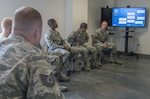 Airmen participate in the “What Now Airman?” training session during Airmen’s Week at the 326th Training Squadron at Joint Base San Antonio-Lackland-Texas. Airmen’s Week began March 20, 2015, as an initiative from Chief Master Sgt. Of the Air Force James A. Cody to develop a program to instill pride, a commitment to core values and professionalism earlier in an Airman’s career. Airmen attend the course after successfully completing Air Force basic military training. (Photo by Johnny Saldivar)
