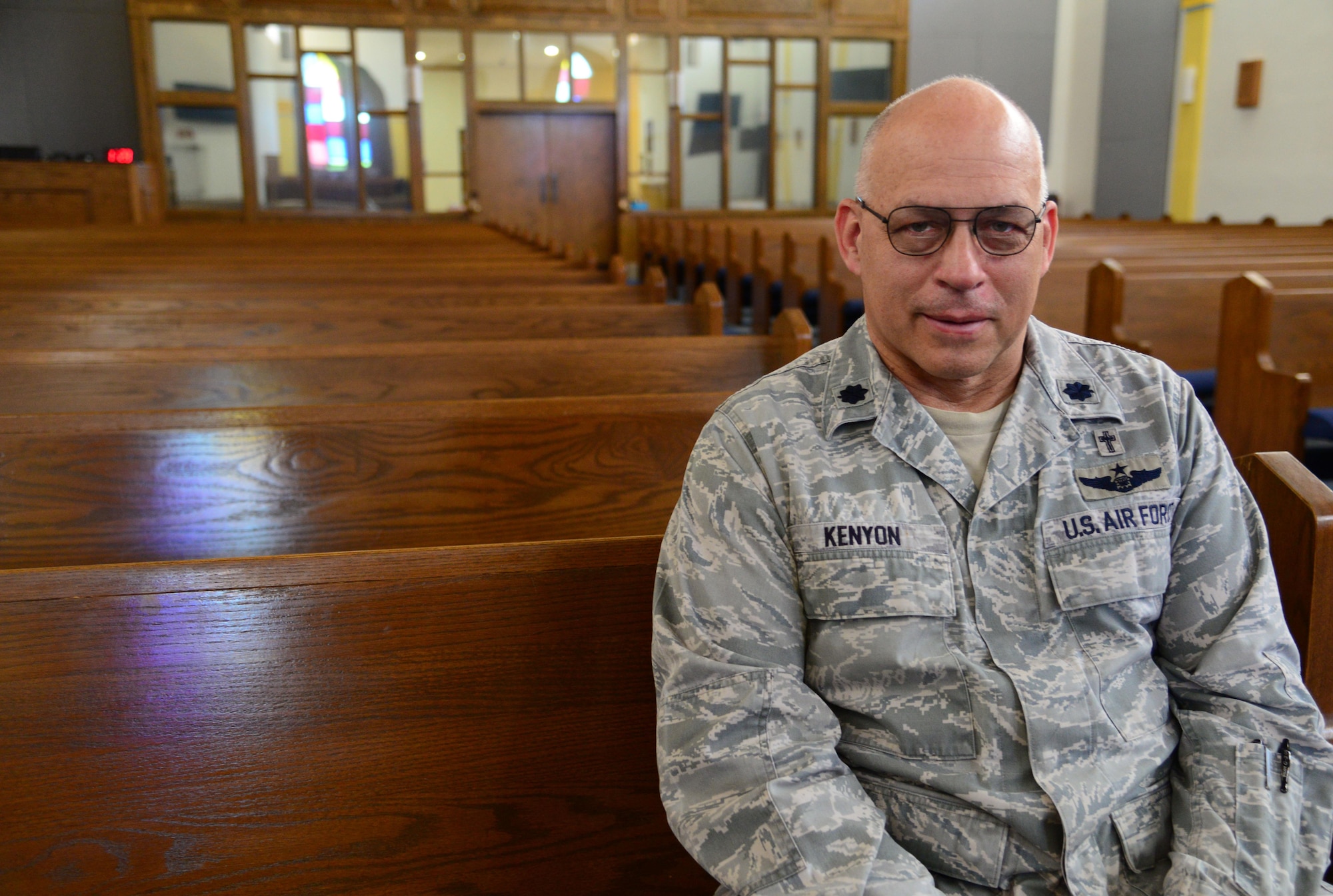 Lt. Col. John Kenyon, 27th Special Operations Wing chaplain, prepares for retirement March 18, 2016, at Cannon Air Force Base, N.M. Kenyon has provided faithful service to the Air Force for 31 years and looks forward to what lies beyond active-duty service. (U.S. Air Force photo/Staff Sgt. Alexx Pons) 