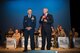 Lt. Gen. Steven Kwast, commander and president of the Air University, and Montgomery Mayor Todd Strange, kick off the Airmen of Note's 32nd annual Glenn Miller holiday concert at Troy University's Davis Theatre in downtown Montgomery, Alabama, Dec. 4, 2014. Lt. Gen. Darryl Roberson, commander of Air Education and Training Command, announced March 23 that Montgomery, Alabama, was chosen as the 2015 Altus Trophy winner for their exceptional support to the Airmen and families of Maxwell Air Force Base, Alabama. (U.S. Air Force photo by Melanie Rodgers Cox/Released)