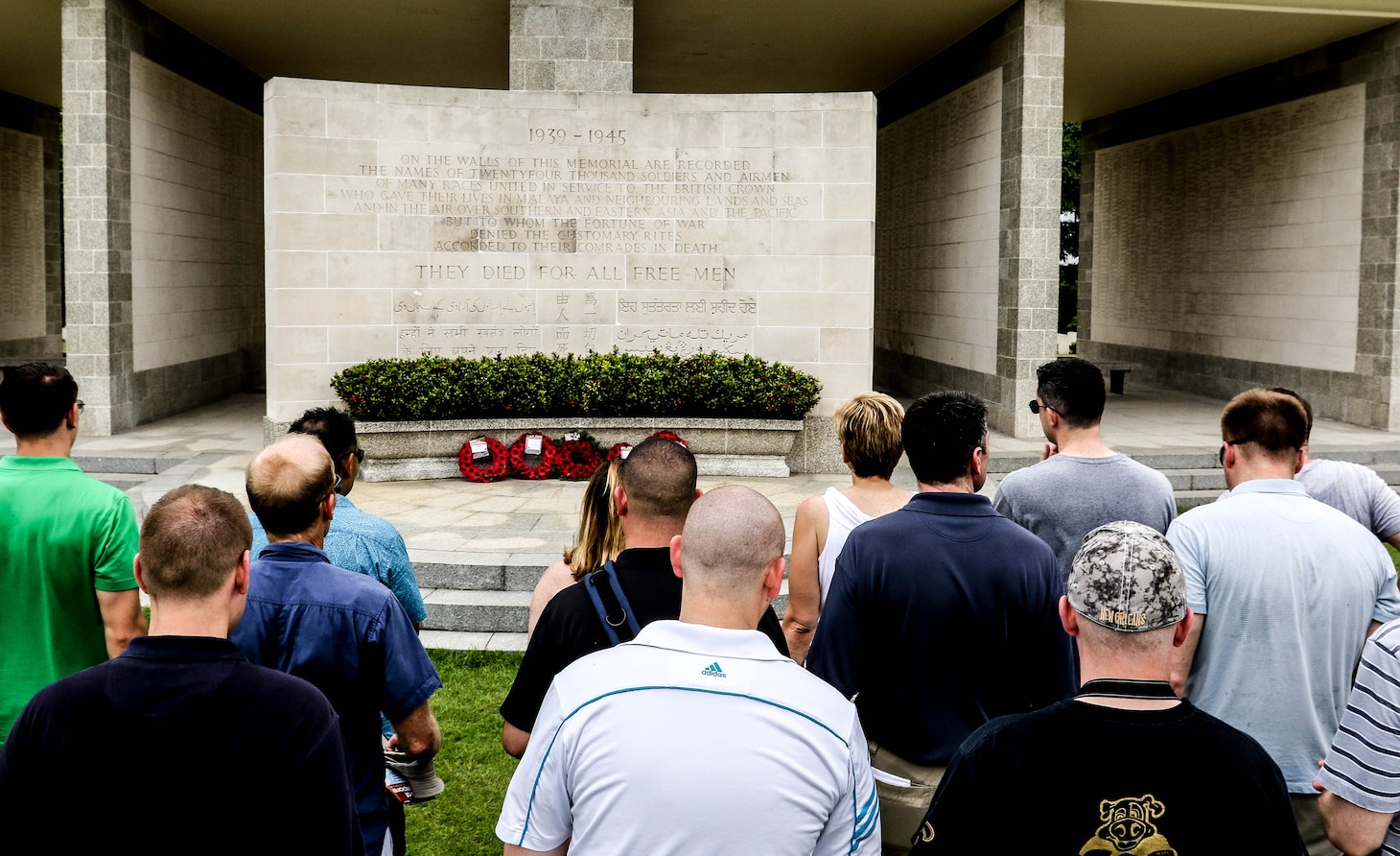 160320-N-ZZ999-367 SINGAPORE (March 20, 2016) A group of 25 U.S. 7th Fleet Sailors, on a "staff ride" during a port visit to Singapore, visit Seribum beach to learn more about the Battle of Singapore that took place during World War II.  Staff rides have been a part of military training for more than 100 years, and combine preliminary study of a selected campaign with an extensive visit to actual sites associated with that campaign. (U.S. Navy photo by Chief Mass Communication Specialist  Hendrick Simoes/Released)