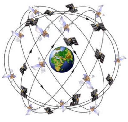 An illustration of the GPS satellite constellation. (Courtesy graphic)