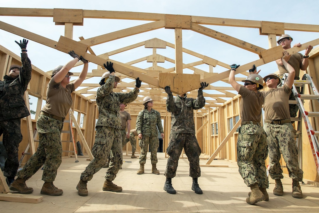 U.S. and South Korean sailors help tear down a forward operating base during exercise Foal Eagle 2016 in Busan, South Korea, March 16, 2016. Foal Eagle is an annual, bilateral training exercise designed to enhance the readiness of U.S. and South Korean forces and their ability to work together during a crisis. Navy photo by Petty Officer 1st Class Doug Harvey