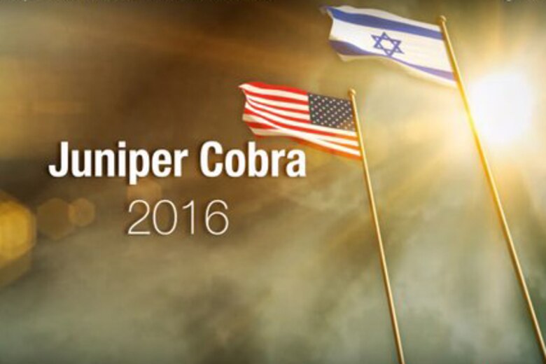Joint U.S. military personnel, including members of 22nd Air Refueling Wing, teamed up with Israel Defense Forces in a U.S. European Command exercise known as Juniper Cobra 16, which ran from Feb. 22 to March 3. Every other year, EUCOM sends a joint task force to collaborate with its Israeli ally to train together for a combined ballistic missile defense. (Courtesy graphic)